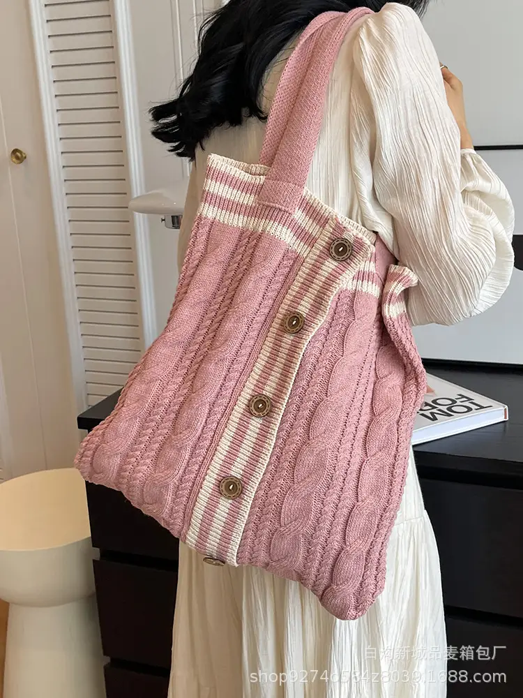 Women Woolen Knitted Shoulder Bag 2026 New Large Capacity - Image 13