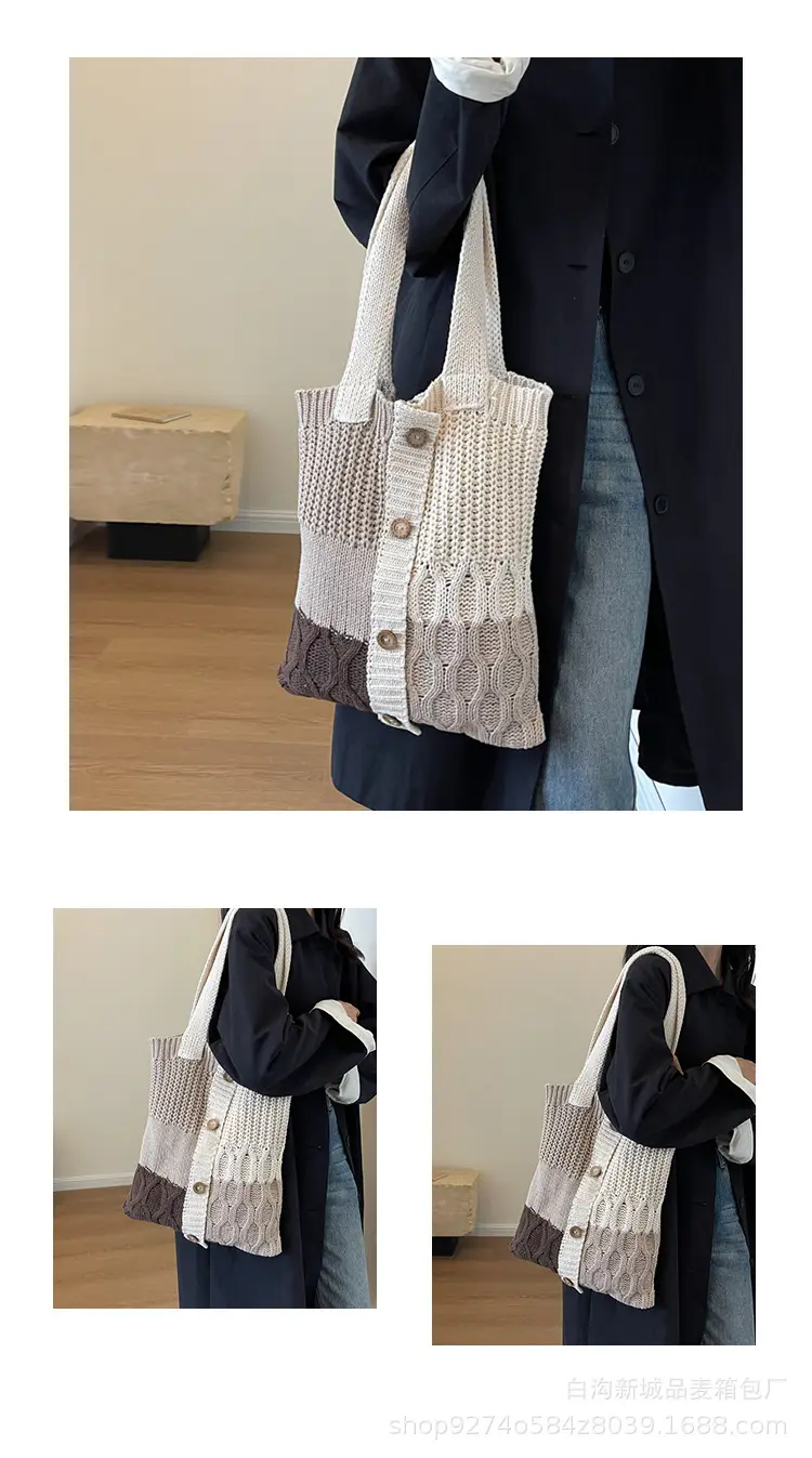 Women Woolen Knitted Shoulder Bag 2026 New Large Capacity — feature 15