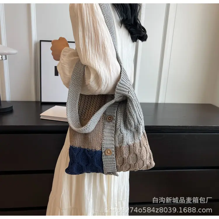Women Woolen Knitted Shoulder Bag 2026 New Large Capacity — feature 16