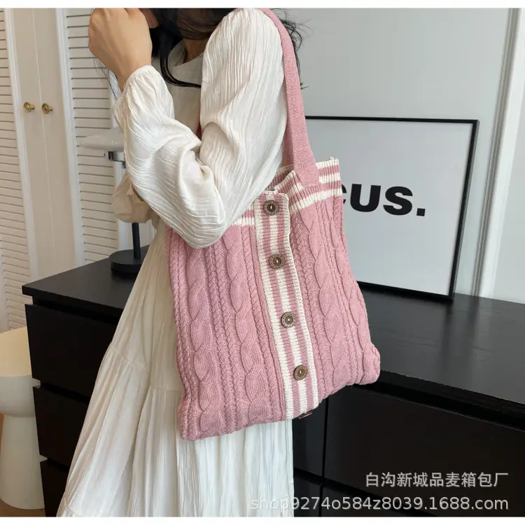 Women Woolen Knitted Shoulder Bag 2026 New Large Capacity — feature 18