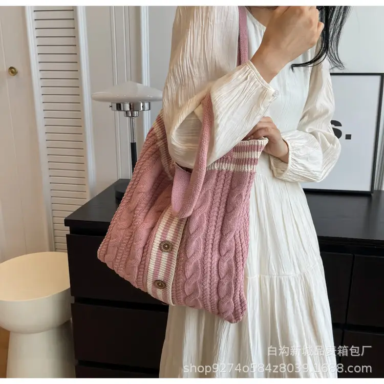 Women Woolen Knitted Shoulder Bag 2026 New Large Capacity — feature 19