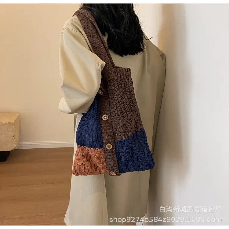 Women Woolen Knitted Shoulder Bag 2026 New Large Capacity — feature 24