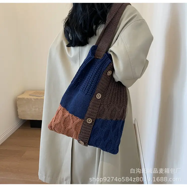 Women Woolen Knitted Shoulder Bag 2026 New Large Capacity — feature 25