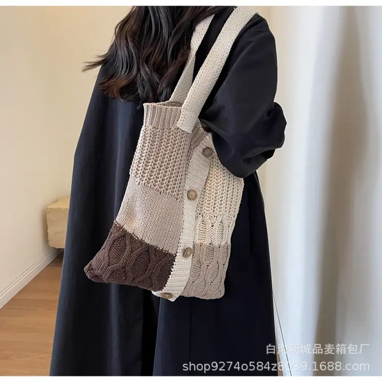 Women Woolen Knitted Shoulder Bag 2026 New Large Capacity — feature 30