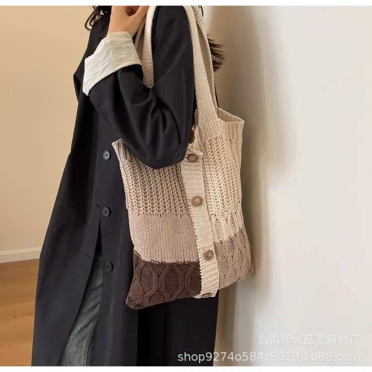 Women Woolen Knitted Shoulder Bag 2026 New Large Capacity — feature 31