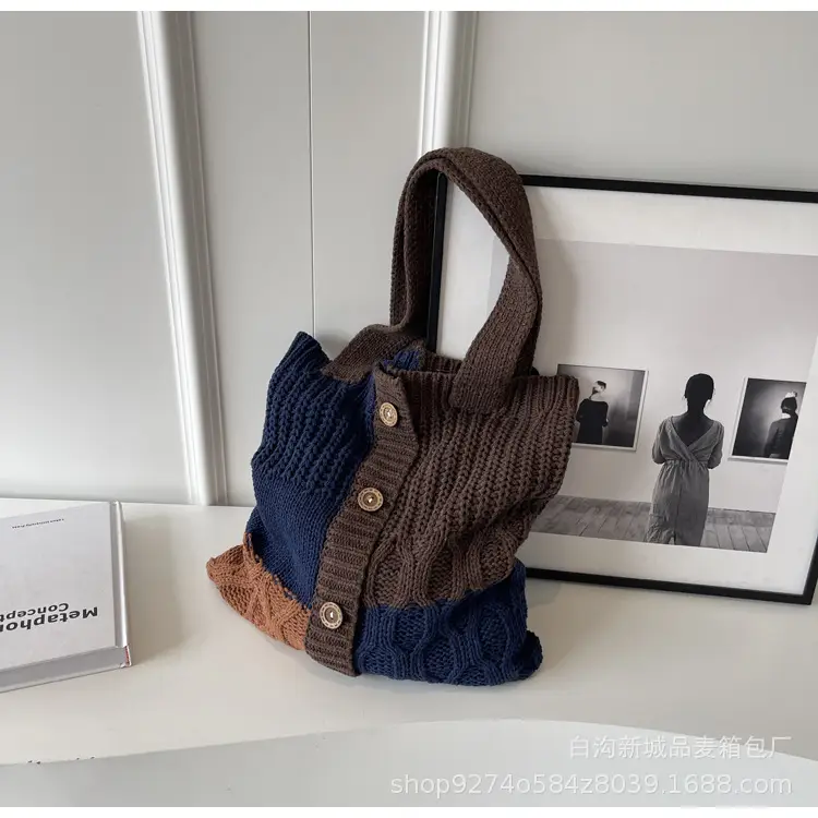 Women Woolen Knitted Shoulder Bag 2026 New Large Capacity - Image 5
