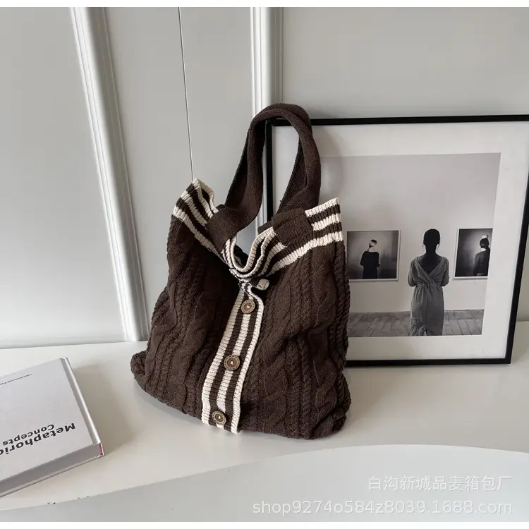 Women Woolen Knitted Shoulder Bag 2026 New Large Capacity - Image 8