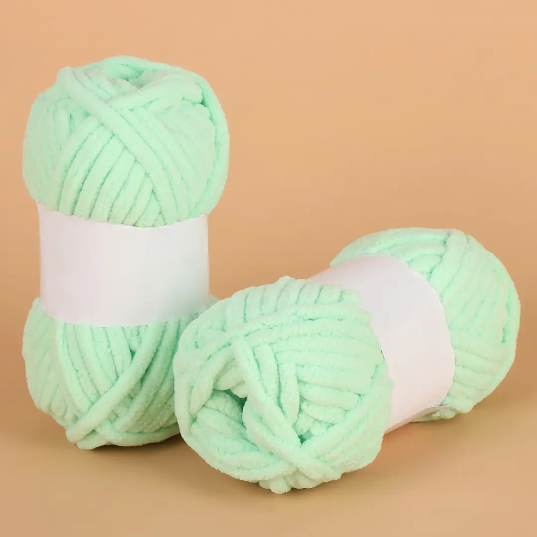 In-Stock Ice Strip Yarn Colorful Thick Yarn Single Strand Handmade DIY Crochet Slippers Neck Warmer Scarf Yarn Wholesale