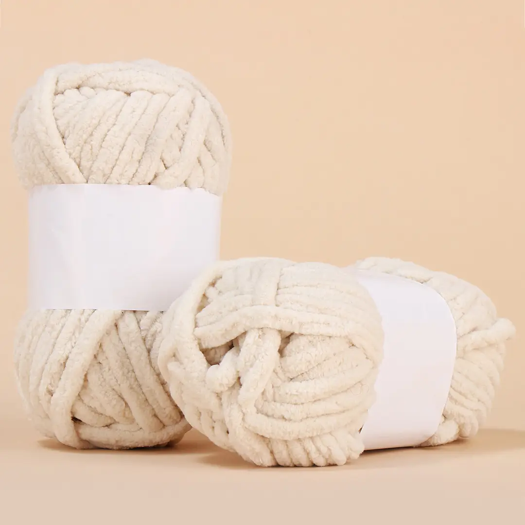 In-Stock Ice Strip Yarn Colorful Thick Yarn Single Strand Handmade DIY Crochet Slippers Neck Warmer Scarf Yarn Wholesale