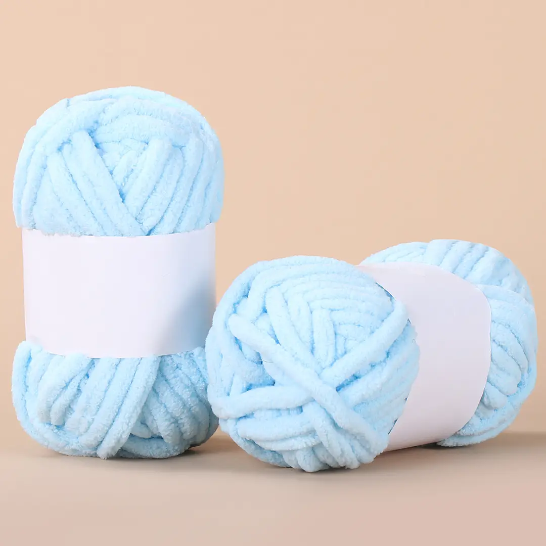 In-Stock Ice Strip Yarn Colorful Thick Yarn Single Strand Handmade DIY Crochet Slippers Neck Warmer Scarf Yarn Wholesale