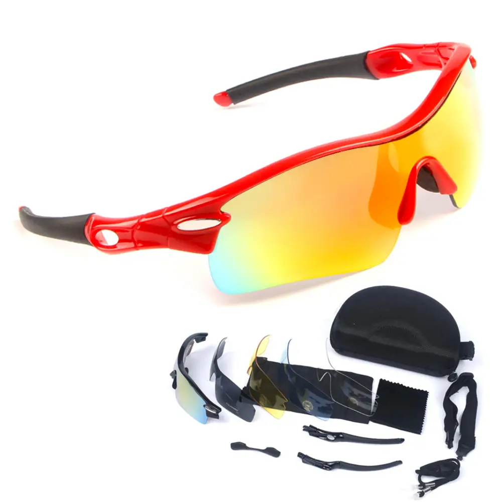 Mountain Bike Cycling Glasses 5 Lens Outdoor Polarized Driving Sunglasses Sports Goggles