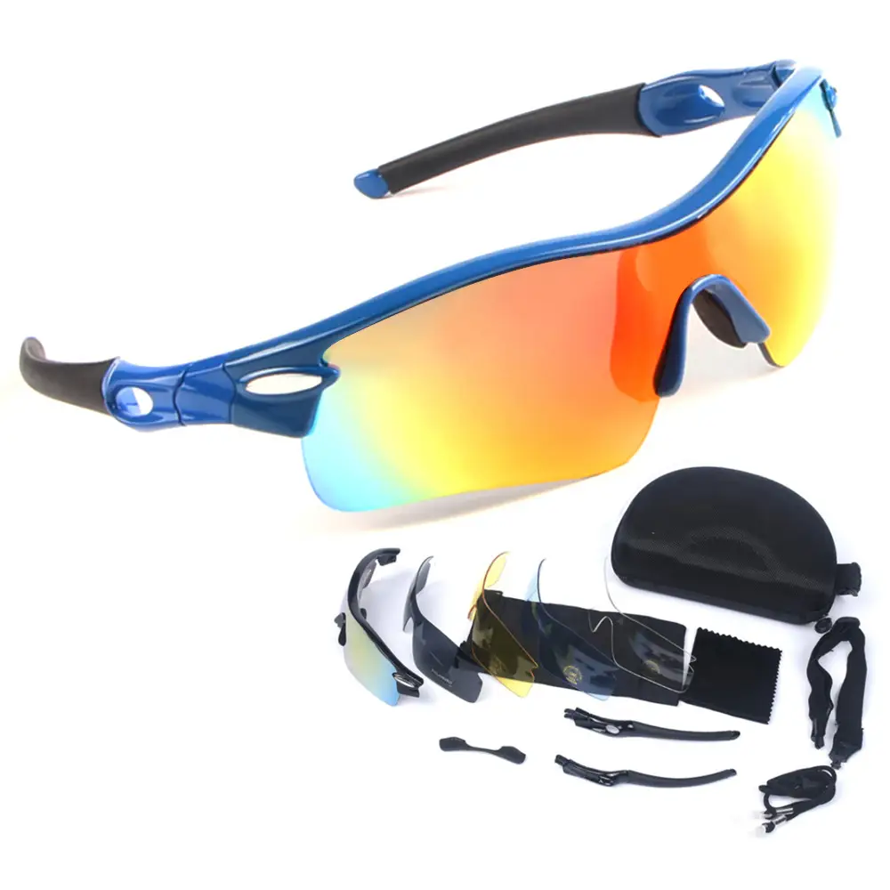 Mountain Bike Cycling Glasses 5 Lens Outdoor Polarized Driving Sunglasses Sports Goggles
