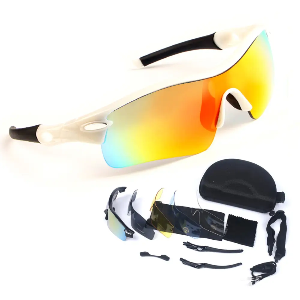 Mountain Bike Cycling Glasses 5 Lens Outdoor Polarized Driving Sunglasses Sports Goggles