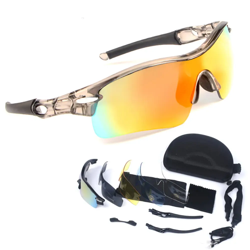 Mountain Bike Cycling Glasses 5 Lens Outdoor Polarized Driving Sunglasses Sports Goggles