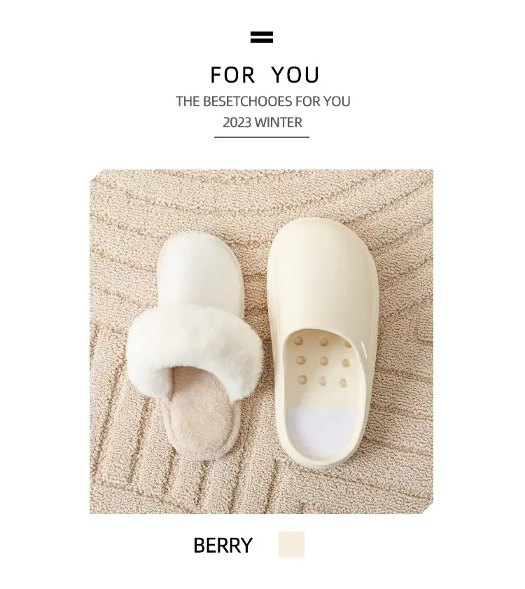 Removable and Washable Comfortable Cotton Slippers for Women, Winter Indoor Home Non-Slip Waterproof Warm Thick-Soled Plush Slippers for Men — feature 5