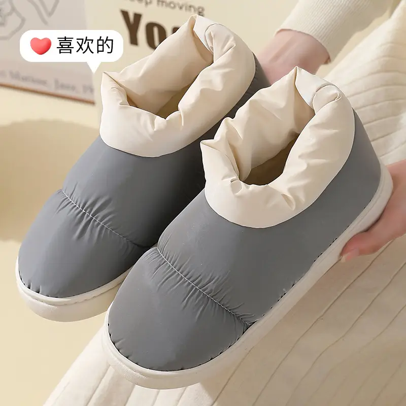 Fleece Lined Baby Slippers Pink Blue Winter Warm - Image 4