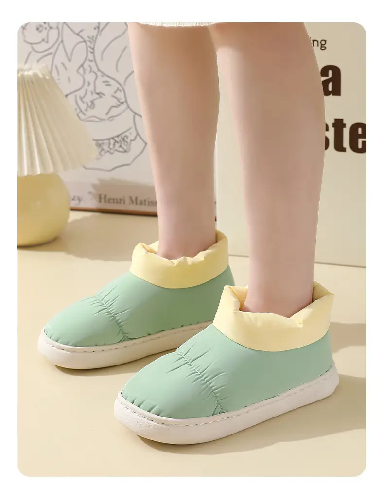 Fleece Lined Baby Slippers Pink Blue Winter Warm — feature 15