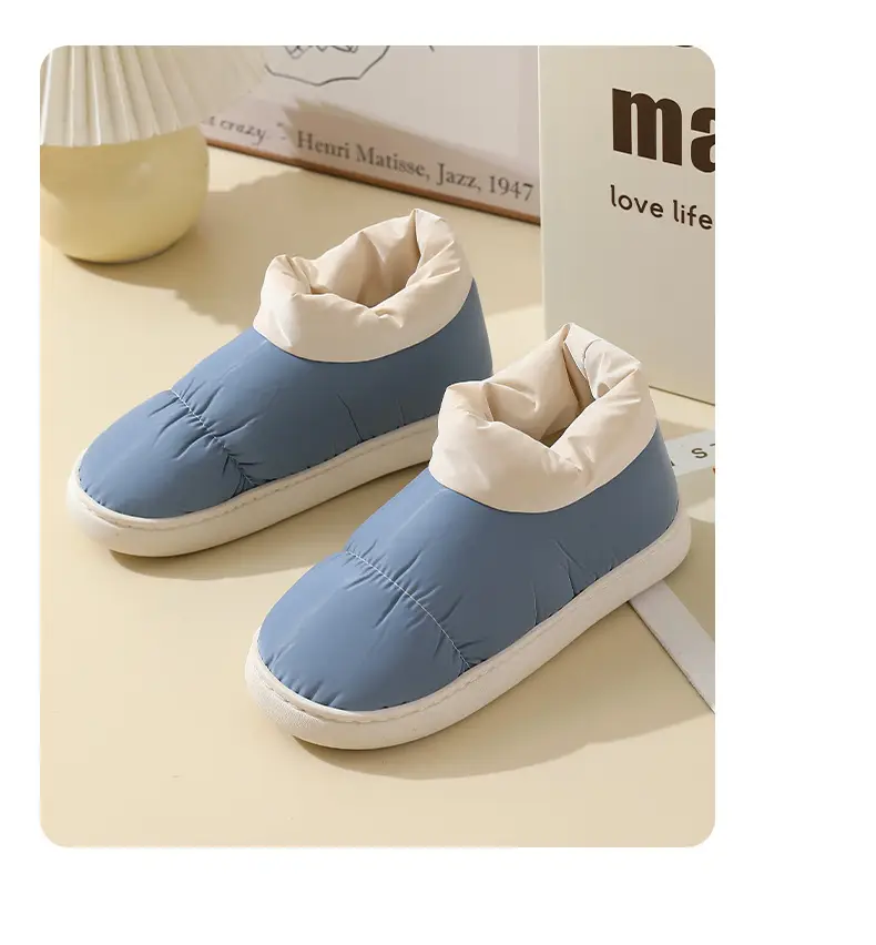 Fleece Lined Baby Slippers Pink Blue Winter Warm — feature 17