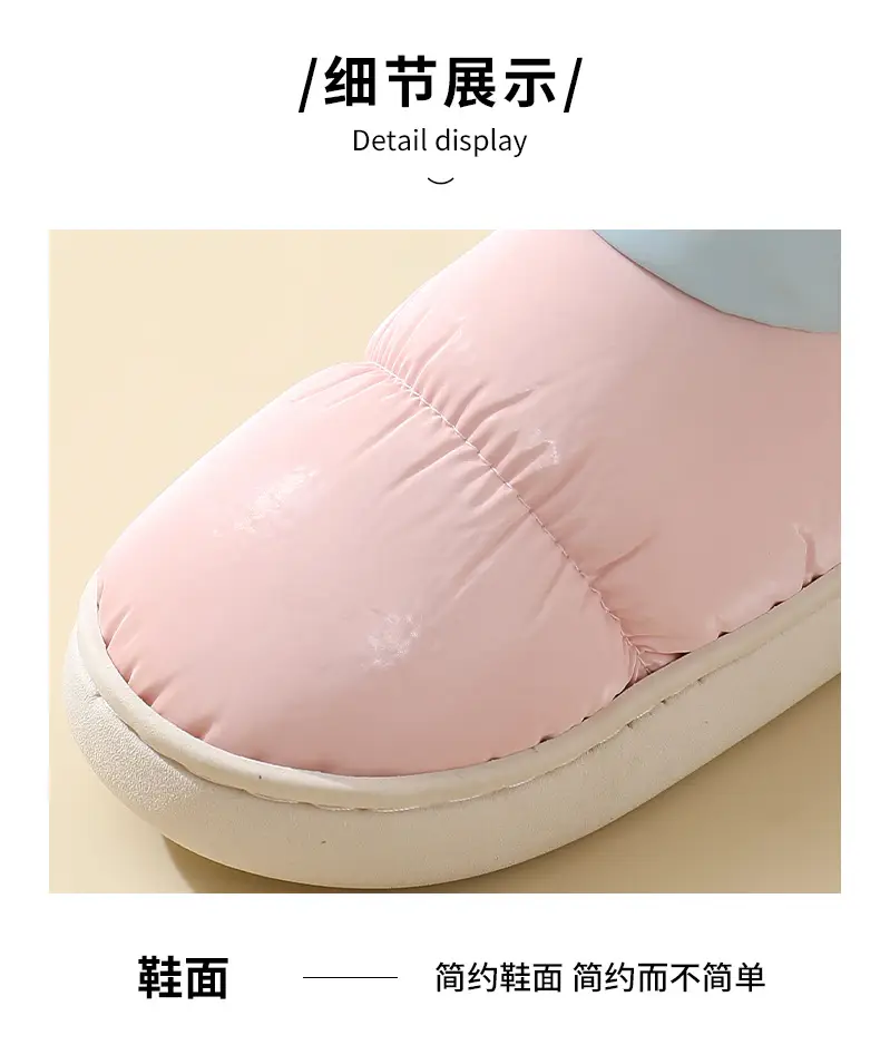 Fleece Lined Baby Slippers Pink Blue Winter Warm — feature 7