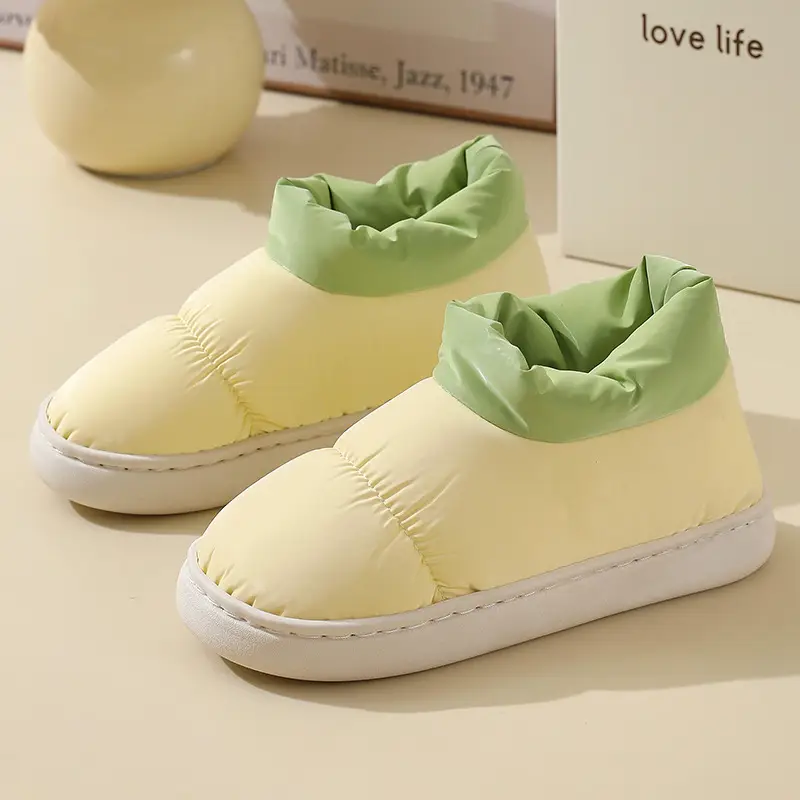 Fleece Lined Baby Slippers Pink Blue Winter Warm - Image 2