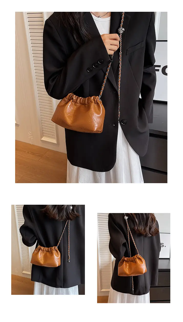 2023 New Niche Chain Shoulder Messenger Bag Black — feature 20