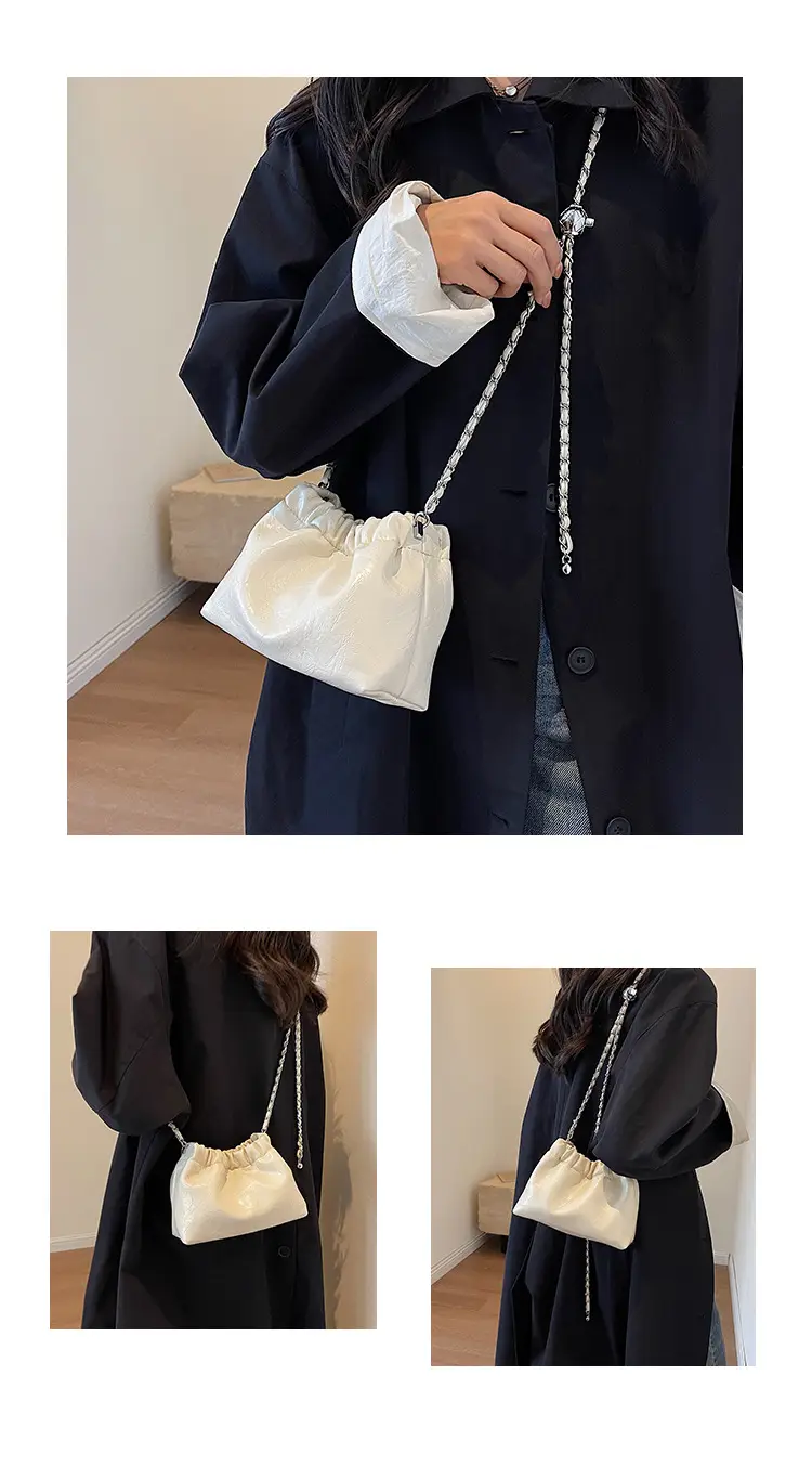 2023 New Niche Chain Shoulder Messenger Bag Black — feature 22