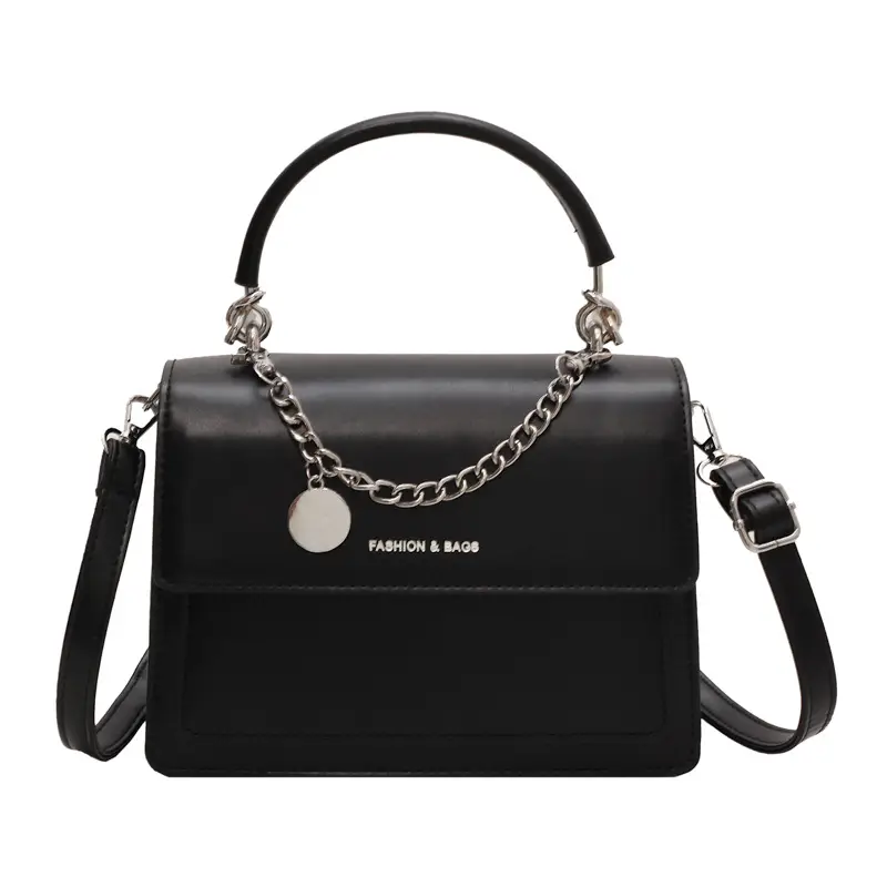 Women's Brown Leather Chain Crossbody Bag 2023 - Image 8
