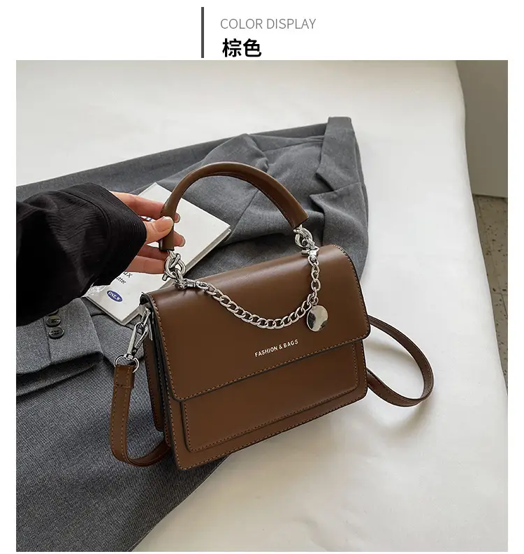 Women's Brown Leather Chain Crossbody Bag 2023 — feature 23