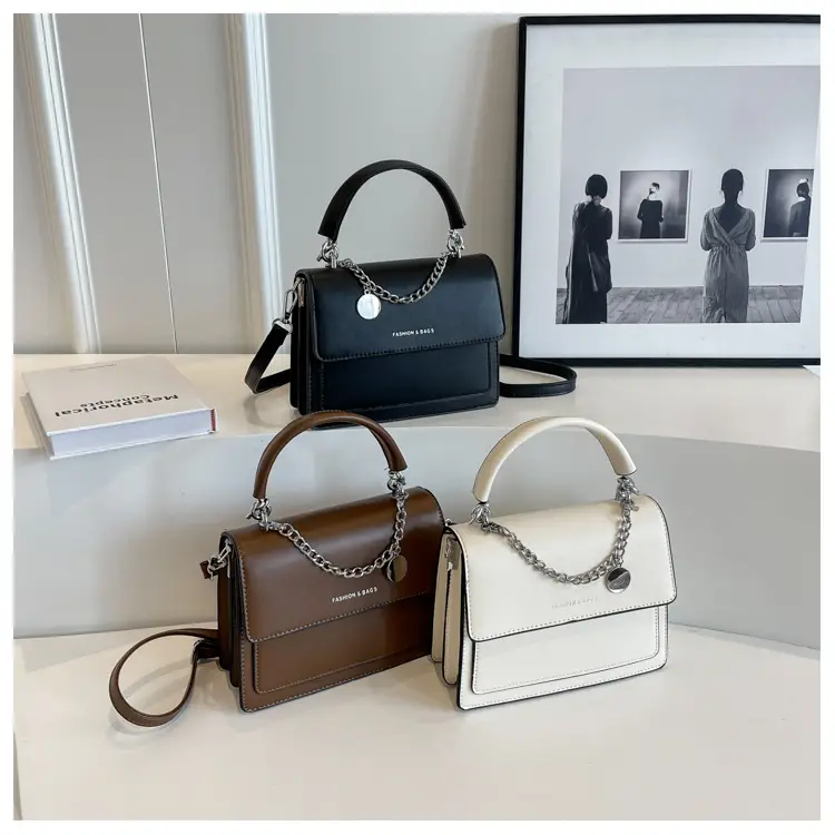 Women's Brown Leather Chain Crossbody Bag 2023 — feature 24