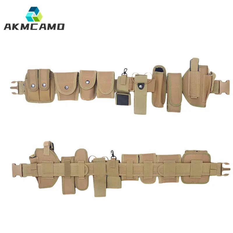 J.S.NAVY Tactical Waist Belt with 10 Pcs Accessories
