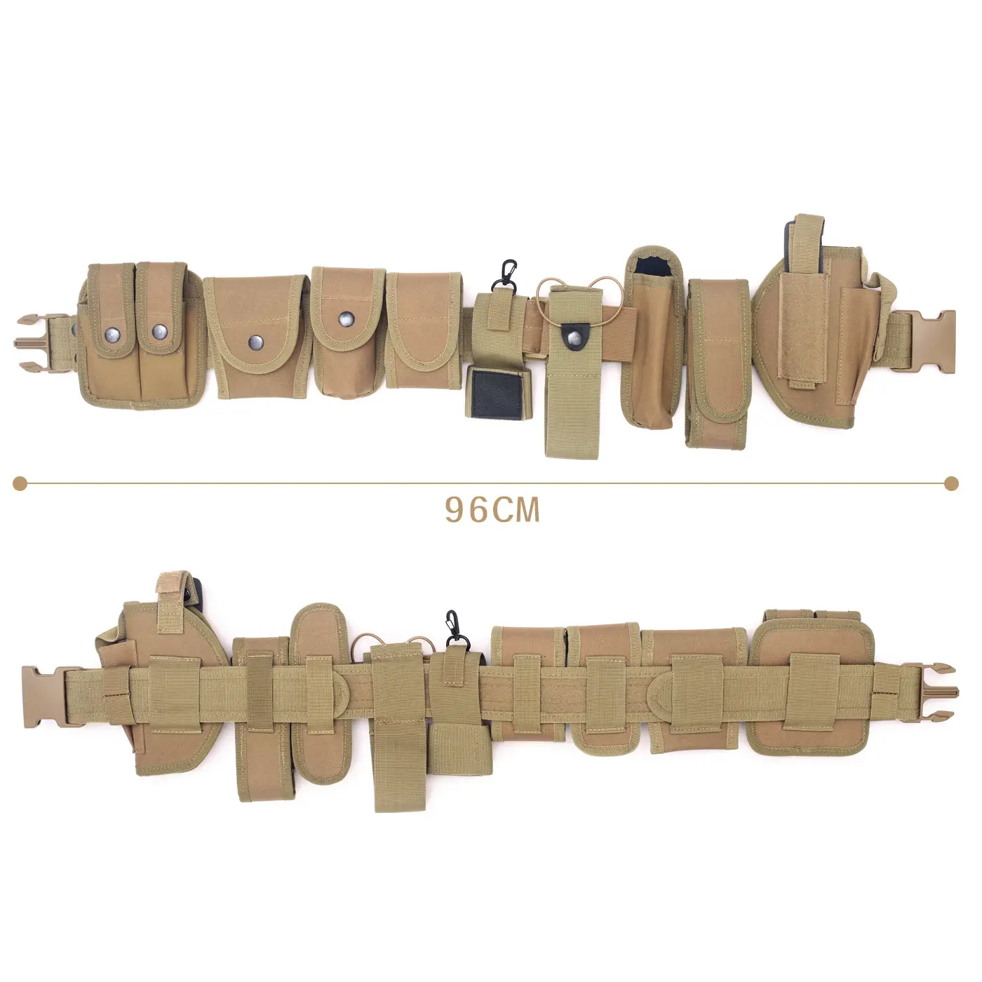J.S.NAVY Tactical Waist Belt with 10 Pcs Accessories