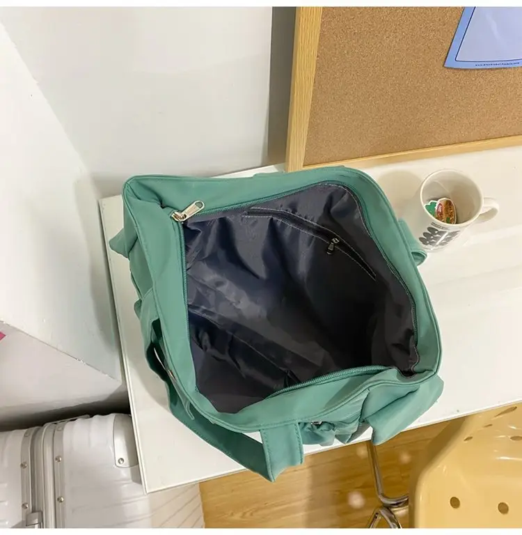 Women's Light Blue Shoulder Bag with Keychain — feature 18