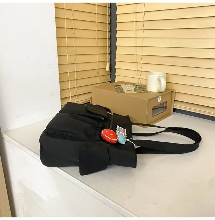 Women's Light Blue Shoulder Bag with Keychain — feature 20