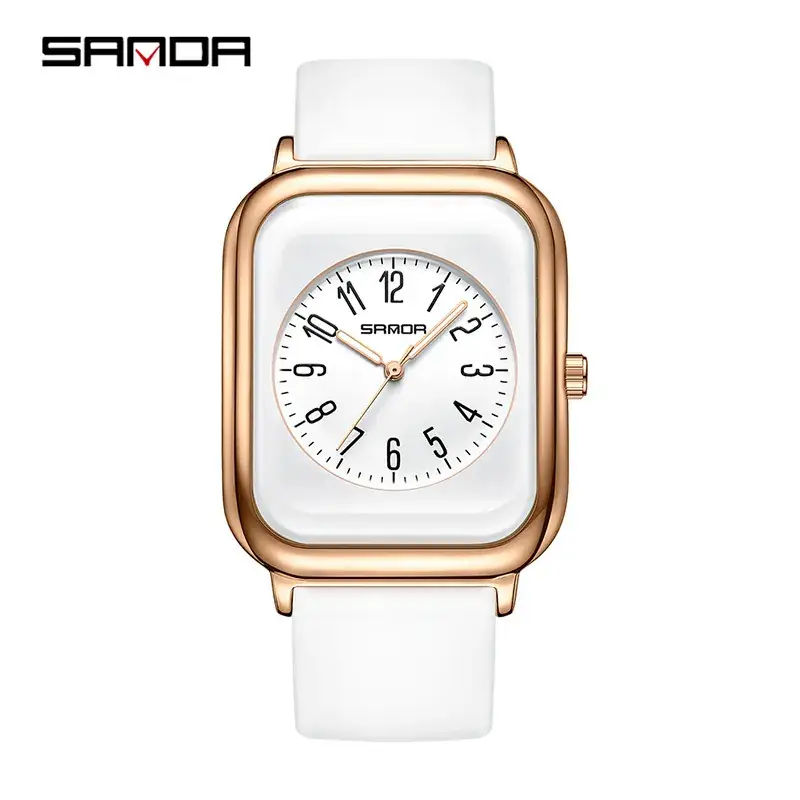 Sanda Black Square Quartz Watch for Women