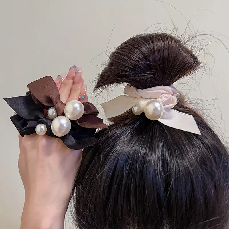 Women's Hair Rope with Pearl Accents for Summer 2023 - Image 4