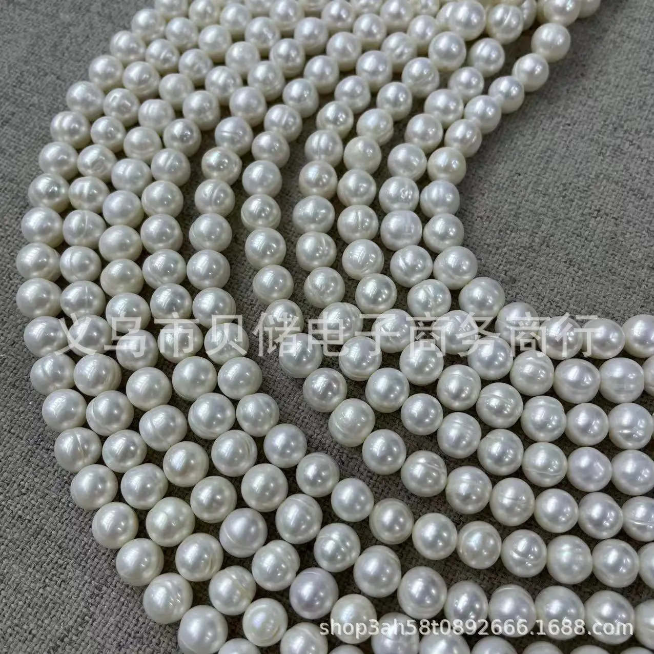 9-10mm Natural Fresh Water Pearl Balls Semi-Finished - Image 4