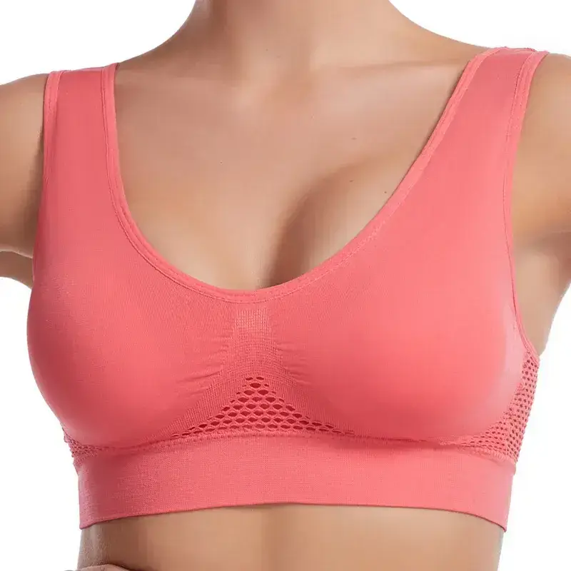 Hollow Mesh Sports Bra Large Size Rimless - Image 5