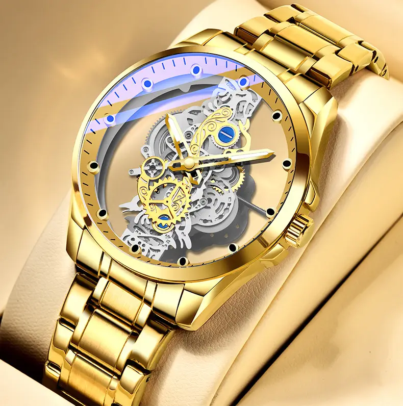 Men's Full-Automatic Transparent Watch with Skeleton Design — feature 10