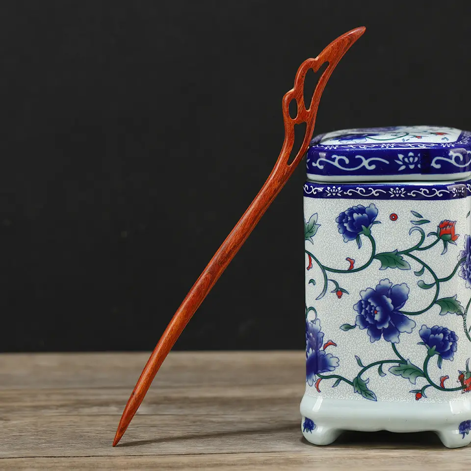 Retro Red Hairpin for Women Classical Hanfu Style - Image 9