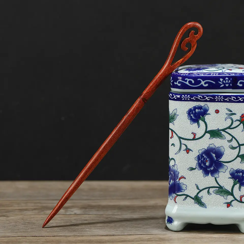 Retro Red Hairpin for Women Classical Hanfu Style — feature 4