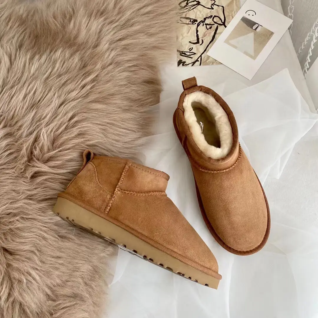 New Winter Snow Boots for Women, Export Flats-Soled Short-Tube Northeastern Cotton Shoes, Velvet Thickeneded Warm Shoes, One-Piece Drop Shipping - Image 2