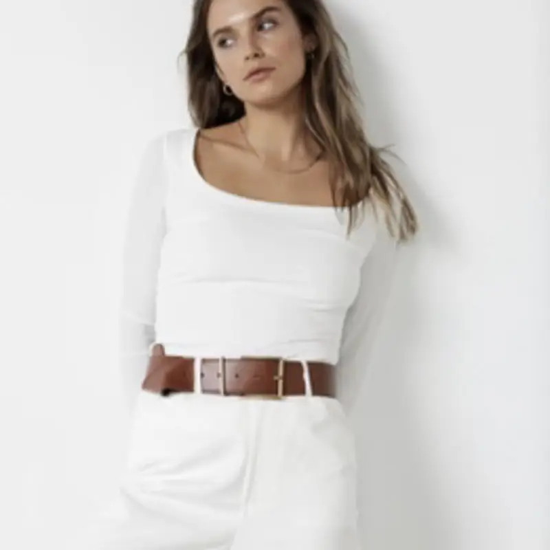 Women's Ultra-wide Imitation Leather Belt Black Brown Big Pin Buckle — feature 12