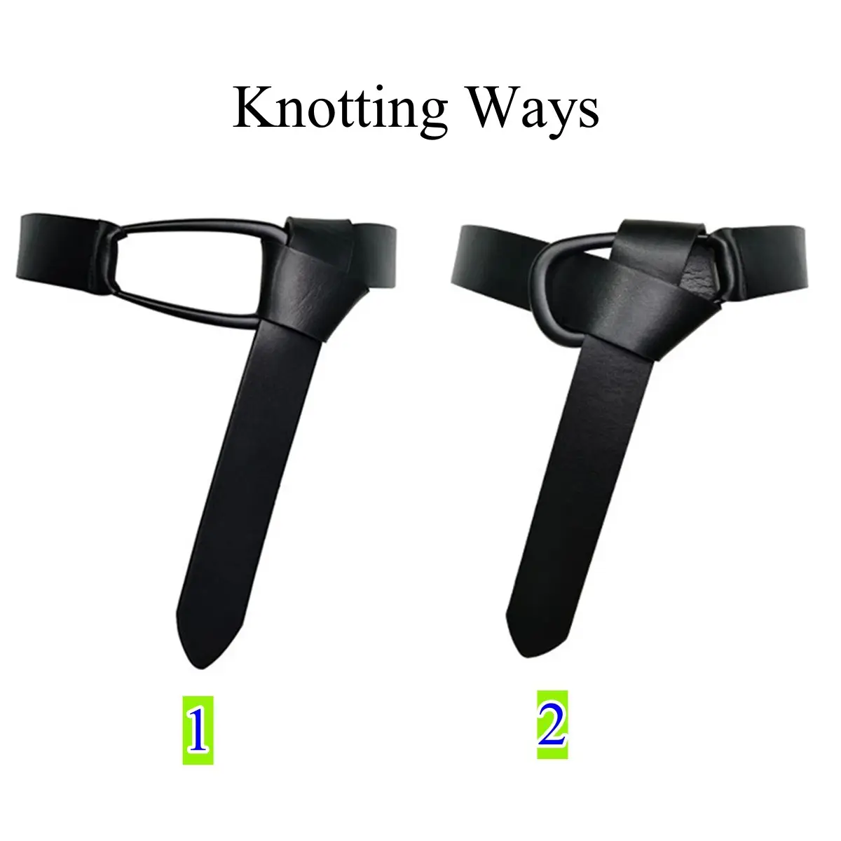 Women's Ultra-wide Imitation Leather Belt Black Brown Big Pin Buckle — feature 9