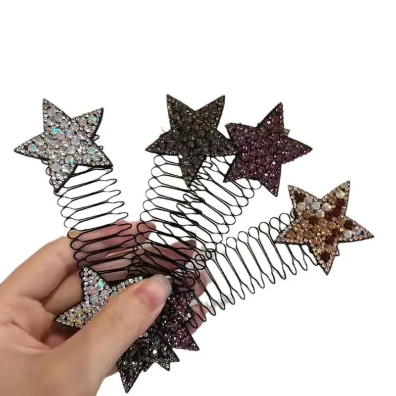 Star-shaped Hair Comb with Rhinestone Accents - Image 10