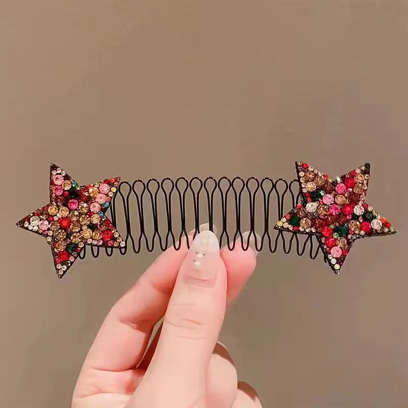 Star-shaped Hair Comb with Rhinestone Accents — feature 7