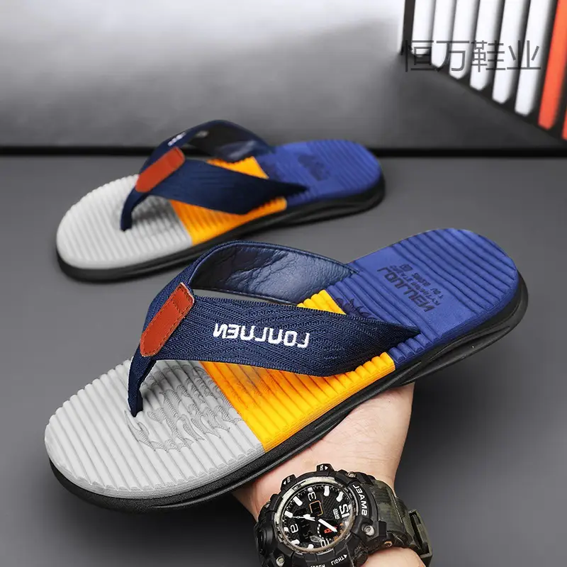 Fujian big manufacturers 2023 Summer flip-flops men's foot sandals casual trend non-slip personality fashion outside