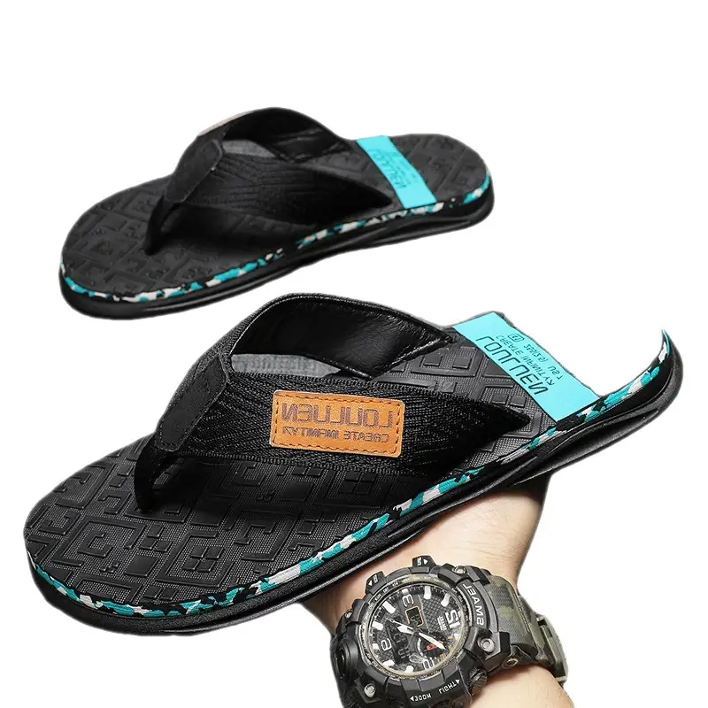 Fujian big manufacturers 2023 Summer flip-flops men's foot sandals casual trend non-slip personality fashion outside