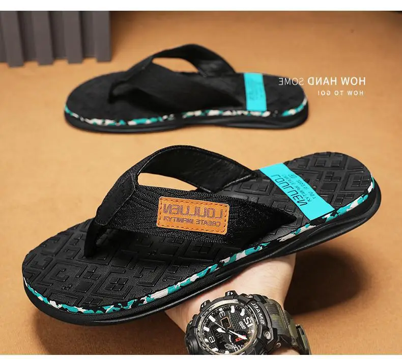 Fujian big manufacturers 2023 Summer flip-flops men's foot sandals casual trend non-slip personality fashion outside — feature 17