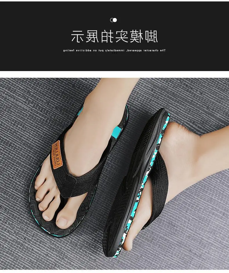 Fujian big manufacturers 2023 Summer flip-flops men's foot sandals casual trend non-slip personality fashion outside — feature 7