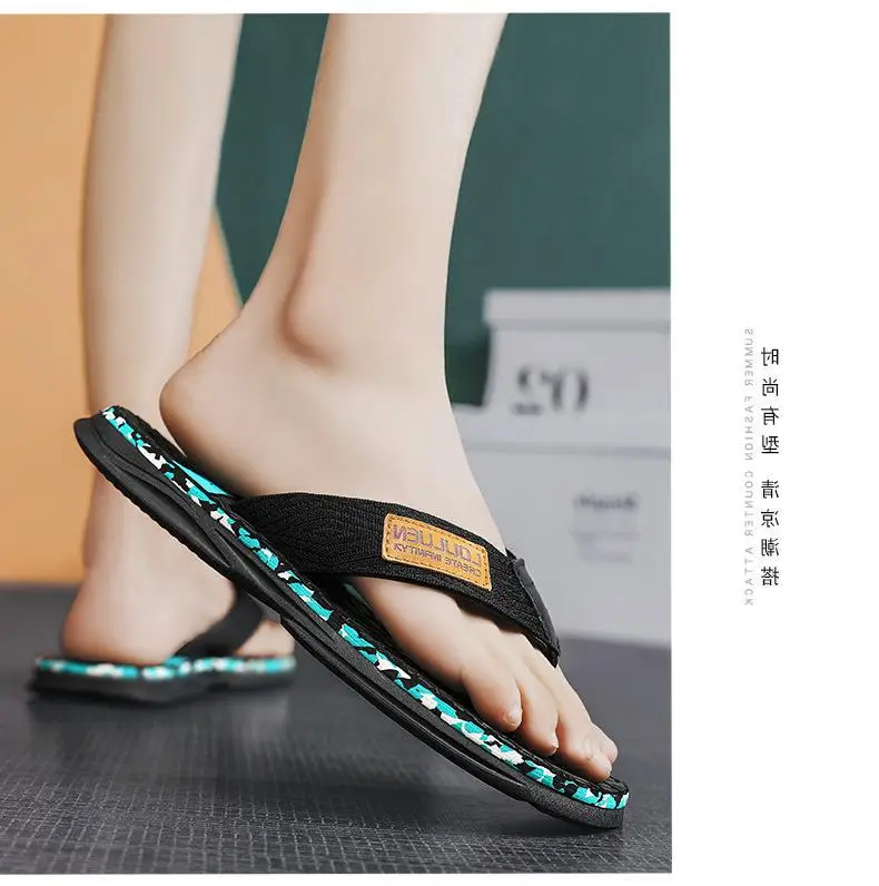 Fujian big manufacturers 2023 Summer flip-flops men's foot sandals casual trend non-slip personality fashion outside — feature 8